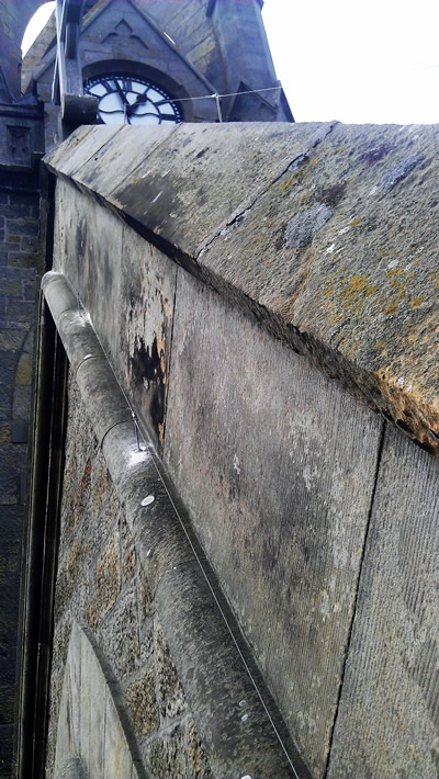 Birdproofing: Pigeon Spikes and Bird Wire: Church clock tower
